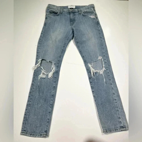 Current/Elliott The Fling Jeans Nova Destroy with High Cuff Women's Size 24 - Picture 2 of 11